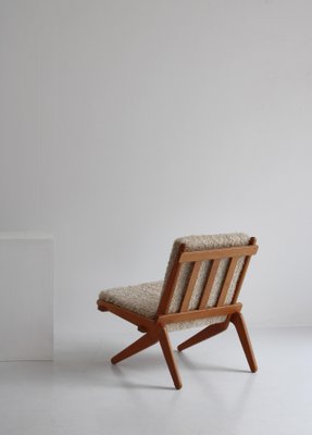 Danish Modern Oak Natural Sheepskin Folding Chair from Preben Thorsen,1957-WRF-1428288