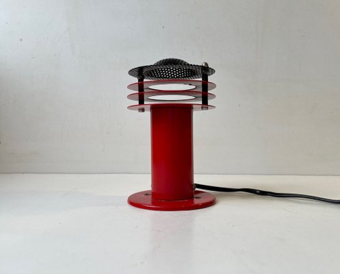 Danish Modern Red Wall Sconce from Abo Metalkunst, 1970s-LCR-1343827