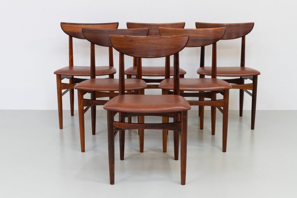 Danish Modern Rosewood Dining Room Set by Skovby, 1960s, Set of 7-WIX-1818307