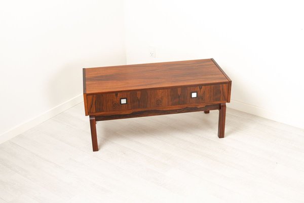 Danish Modern Rosewood Dresser & Mirror Set, 1960s, Set of 2-WIX-902486