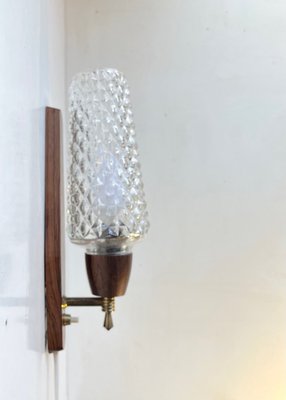 Danish Modern Rosewood & Glass Wall Sconce by Svend Mejlstrøm, 1960s-LCR-1395941