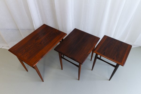 Danish Modern Rosewood Nesting Tables, 1960s, Set of 3-WIX-1776369