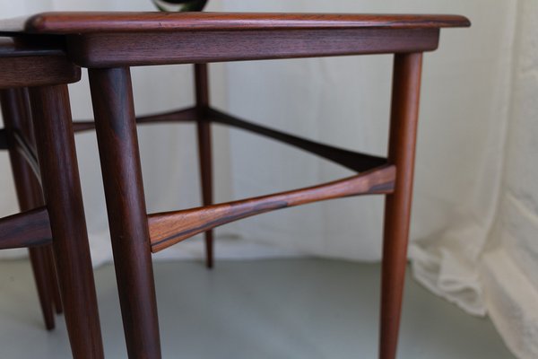 Danish Modern Rosewood Nesting Tables, 1960s, Set of 3-WIX-1776369