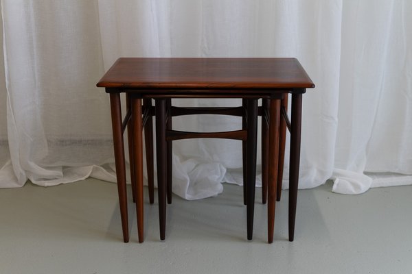 Danish Modern Rosewood Nesting Tables, 1960s, Set of 3-WIX-1776369