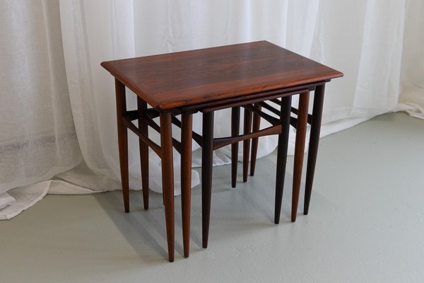 Danish Modern Rosewood Nesting Tables, 1960s, Set of 3-WIX-1776369