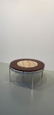 Danish Modern Round Rosewood and Marble Coffee Table from Bendixen Design, 1970s-WIX-1745435