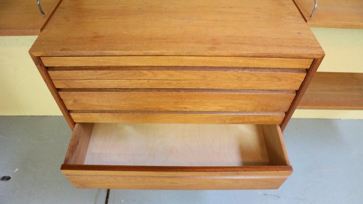 Danish Modern Royal System Teak Wall Unit Shelving attributed to Poul Cadovius for Cado, 1960-DT-2026089