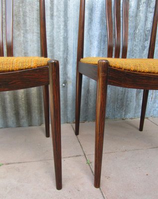 Danish Modern Slat Back Dining Chairs in Rosewood, Set of 2-EA-1255474