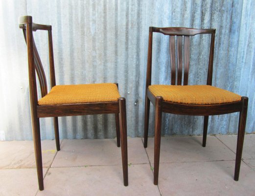 Danish Modern Slat Back Dining Chairs in Rosewood, Set of 2-EA-1255474