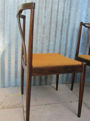 Danish Modern Slat Back Dining Chairs in Rosewood, Set of 2-EA-1255474