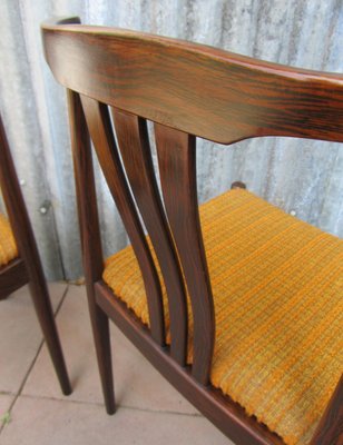 Danish Modern Slat Back Dining Chairs in Rosewood, Set of 2-EA-1255474