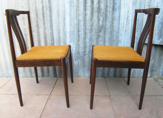 Danish Modern Slat Back Dining Chairs in Rosewood, Set of 2-EA-1255474