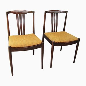 Danish Modern Slat Back Dining Chairs in Rosewood, Set of 2-EA-1255474