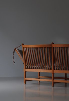 Danish Modern Spoke-Back Sofa by Børge Mogensen attributed to Fritz Hansen, 1963-WRF-1821481