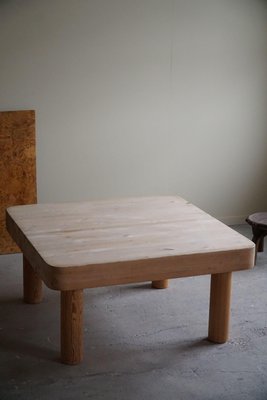 Danish Modern Square Coffee Table in Pine with Chunky Legs attributed to Rainer Daumiller, 1950s-MXF-1746771