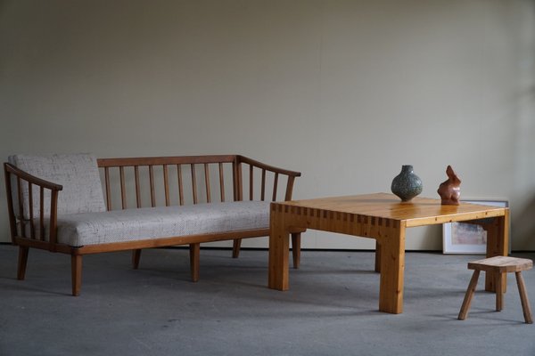 Danish Modern Square Solid Pine Coffee Table, 1970s-MXF-1008725