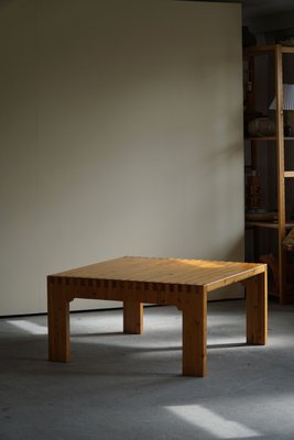 Danish Modern Square Solid Pine Coffee Table, 1970s-MXF-1008725