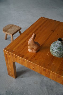 Danish Modern Square Solid Pine Coffee Table, 1970s-MXF-1008725