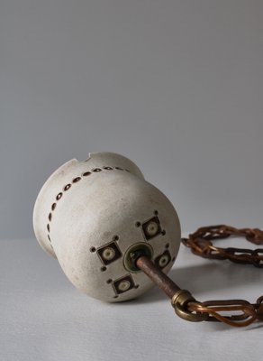 Danish Modern Stoneware Pendant Lamp attributed to Still Keramik, 1960s-WRF-1817072