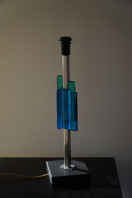 Danish Modern Table Lamp in Metal & Glass by Svend Aage Holm Sørensen, 1960s-MXF-1225535