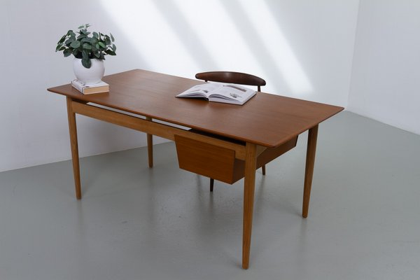 Danish Modern Teak and Oak Desk by Ib Kofod Larsen for Fredericia, 1956s-WIX-2018167