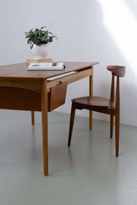 Danish Modern Teak and Oak Desk by Ib Kofod Larsen for Fredericia, 1956s-WIX-2018167