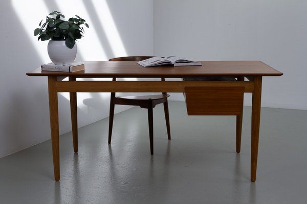 Danish Modern Teak and Oak Desk by Ib Kofod Larsen for Fredericia, 1956s-WIX-2018167