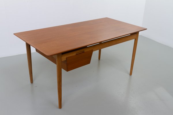 Danish Modern Teak and Oak Desk by Ib Kofod Larsen for Fredericia, 1956s-WIX-2018167