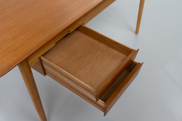 Danish Modern Teak and Oak Desk by Ib Kofod Larsen for Fredericia, 1956s-WIX-2018167