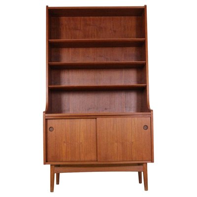 Danish Modern Teak Bookcase attributed to Johannes Sorth for Bornholm Møbelfabrik, 1960s-DT-2026129