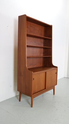 Danish Modern Teak Bookcase attributed to Johannes Sorth for Bornholm Møbelfabrik, 1960s-DT-2026129