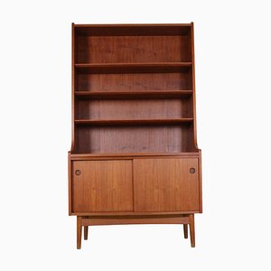 Danish Modern Teak Bookcase attributed to Johannes Sorth for Bornholm Møbelfabrik, 1960s-DT-2026129