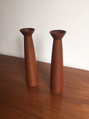 Danish Modern Teak Candleholders, 1960s, Set of 2-WSA-831376