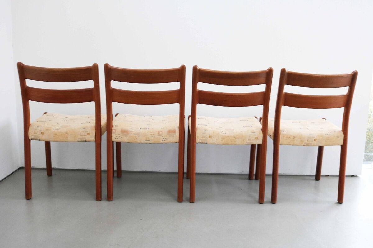 Danish Modern Teak Dining Chairs from EMC Møbler, 1970s, Set of 4