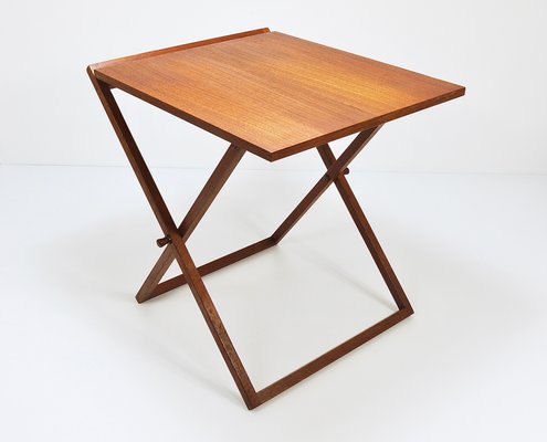 Danish Modern Teak Folding Table by Illum Wikkelso for Silkeborg, Denmark, 1960s-MWV-1762694