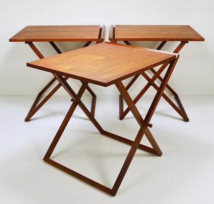 Danish Modern Teak Folding Table by Illum Wikkelso for Silkeborg, Denmark, 1960s-MWV-1762694