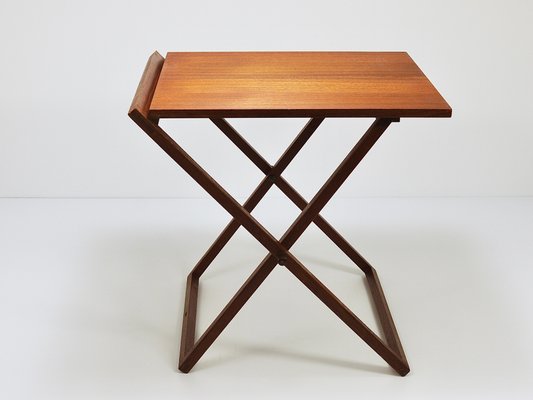 Danish Modern Teak Folding Table by Illum Wikkelso for Silkeborg, Denmark, 1960s-MWV-1762694