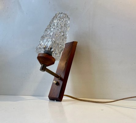 Danish Modern Teak & Glass Wall Sconce by Svend Mejlstrøm, 1960s-LCR-1395940