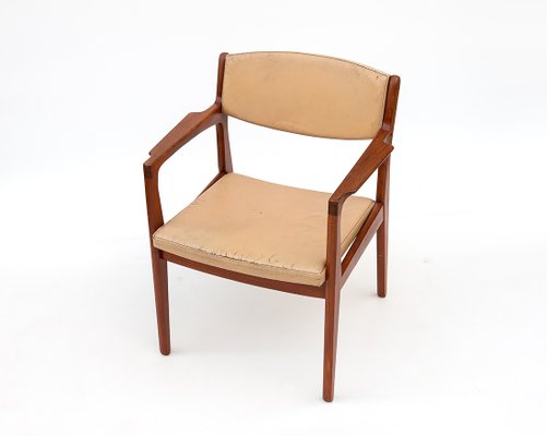 Danish Modern Teak & Leather Armchair by Erik Buck for Ørum Møbelfabrik-URD-1166455