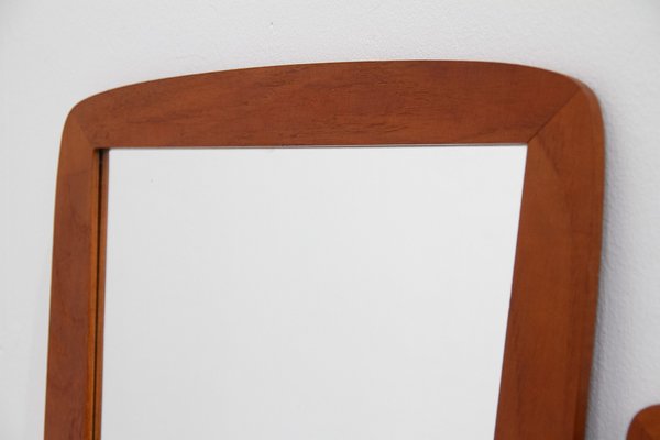 Danish Modern Teak Mirrors and Table, 1960s, Set of 3-WIX-1796325