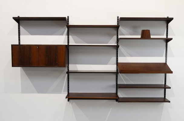 Danish Modern Three-Bay Wall Unit in Rosewood by Kai Kristiansen for FM, 1960s-WIX-1765259