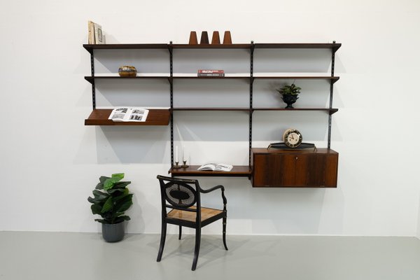 Danish Modern Three-Bay Wall Unit in Rosewood by Kai Kristiansen for FM, 1960s-WIX-1765259