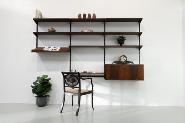 Danish Modern Three-Bay Wall Unit in Rosewood by Kai Kristiansen for FM, 1960s-WIX-1765259