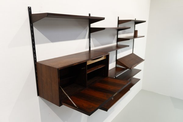 Danish Modern Three-Bay Wall Unit in Rosewood by Kai Kristiansen for FM, 1960s-WIX-1765259