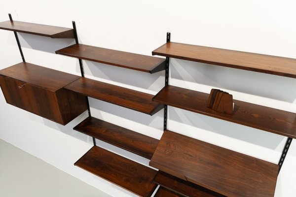 Danish Modern Three-Bay Wall Unit in Rosewood by Kai Kristiansen for FM, 1960s-WIX-1765259