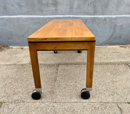 Danish Modern TV Table on Wheels in Rosewood and Cherrywood, 1970s-LCR-1444833