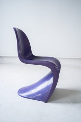 Danish Modern Violet Chairs by Verner Panton for Vitra, 1970s, Set of 5-IXA-1784356