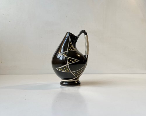 Danish Modernist Ceramic Vase in Black Glaze from Søholm, 1950s-LCR-1427208