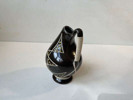 Danish Modernist Ceramic Vase in Black Glaze from Søholm, 1950s-LCR-1427208