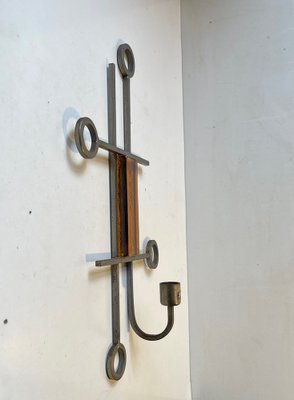 Danish Modernist Welded Iron Wall Candleholder from Ferro Art, 1970s-LCR-1453098